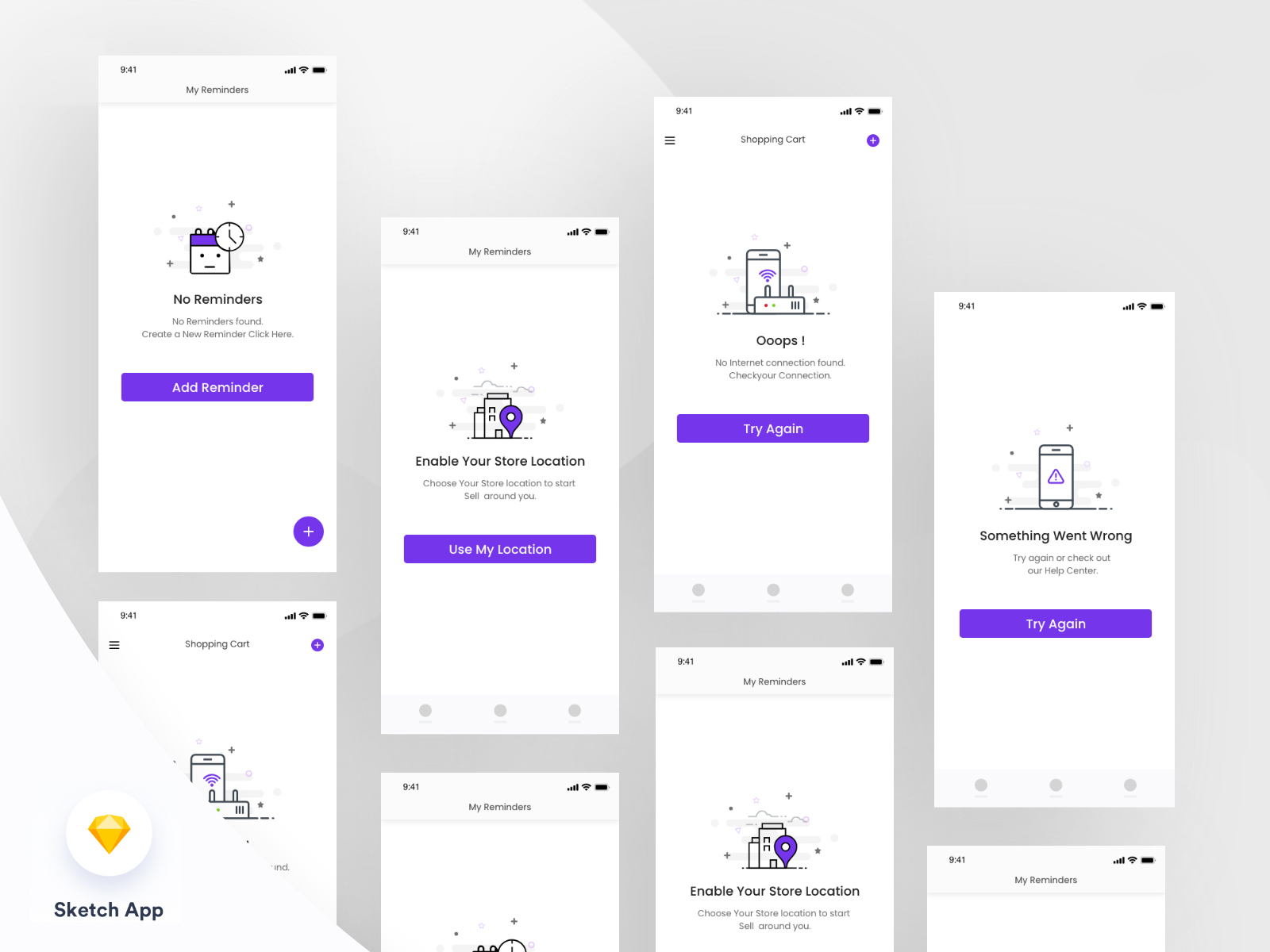 Empty State UI Kit by Rushangan (Rushi) Yogar on Dribbble