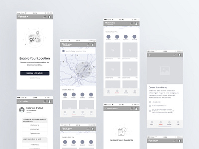 Wireframe _ App 1st shot admin dashboard admin panel andriod app design application dealers design ecommence hybride ios app location app maps minimal tracking app typography ui ux wireframe wireframing