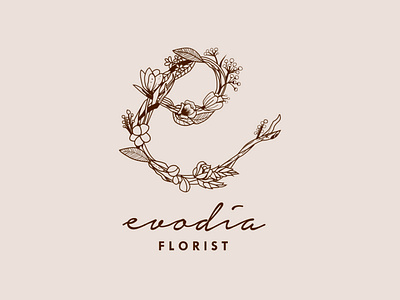 Evodia Florist logo branding firstshot graphics logo