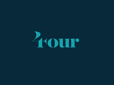 Four / Four four logo design majesti serif simple typography