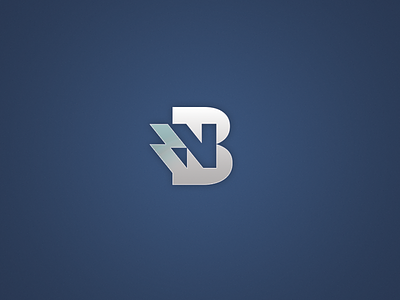 NB Photography Logo flash gradients lightning logo design nb photography typography