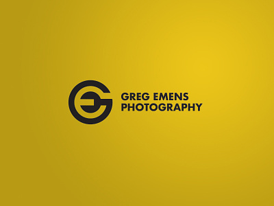 Greg Emens Photography black icon logo design negative space photography typography yellow
