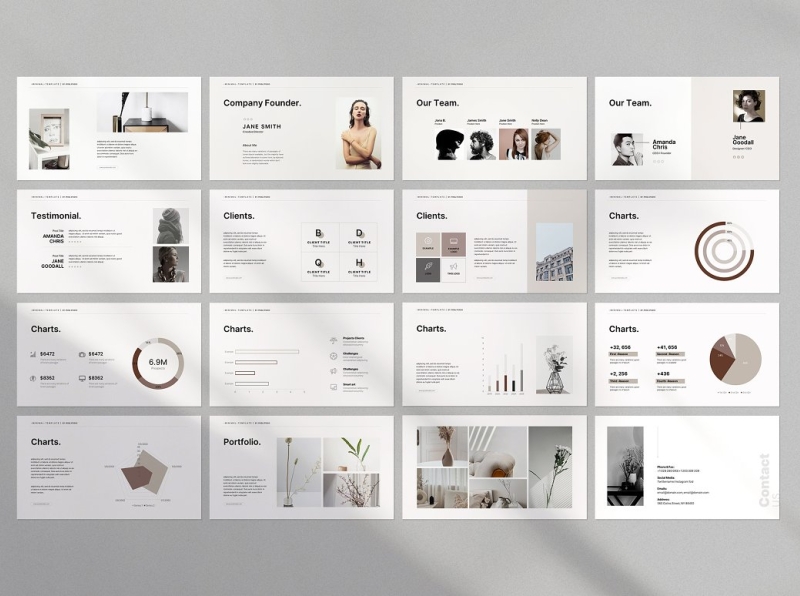 Minimalist PowerPoint Template #9 by MuafaM10 on Dribbble