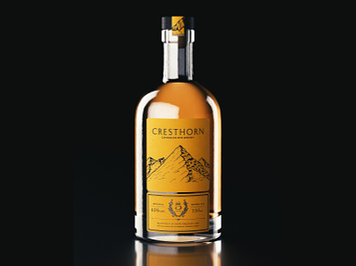 Cresthorn Canadian Rye Whisky beverage packaging packaging retro rye spirit design spirit label whiskey whisky
