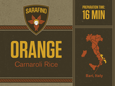 Sarafino carnaroli rice packaging akzidenz artisnal packaging rustic sarafino tungsten