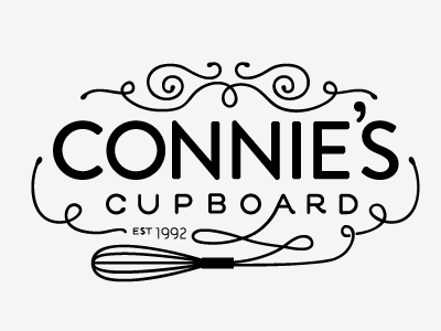 Connie's Cupboard Identity baking cooking flourishes whisk