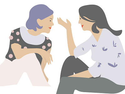 girls chatting chatting fashion icons illustration ladies