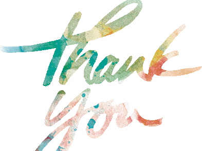 Thank You colorful script texture thank you watercolor