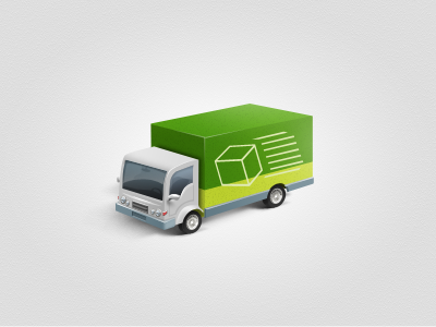 Truck car delivery green icons truck web