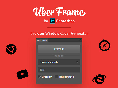 UberFrame Extension for Photoshop add on addon browser cover extension panel photoshop plug in plugin script shell window