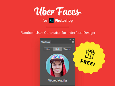 UberFaces Extension for Photoshop add on addon extension panel photoshop plug in plugin script ui user userpic