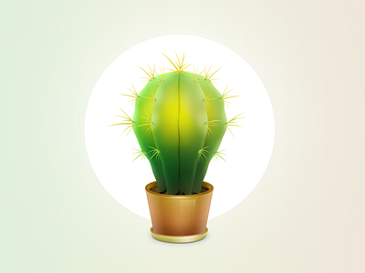 Cactus bulb cactus icon lamp plant pot