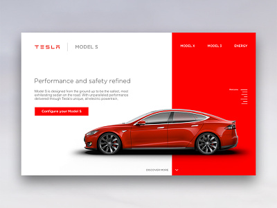 Daily UI - #003 - Landing Page challenge dailyui day 003 interface landing page sign up tesla