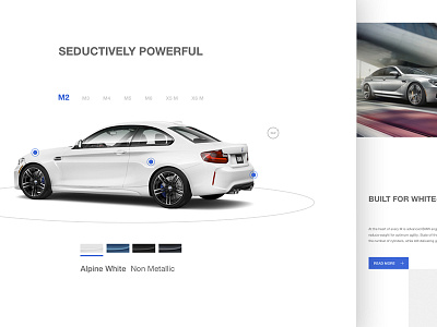 BMW M Power - Web Design #1 bmw car interface layout redesign ui ux web website