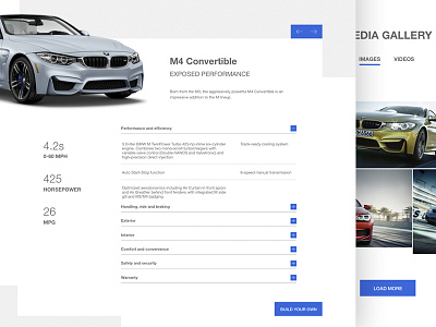 BMW M Power - Web Design #2 bmw car interface layout redesign ui ux web website