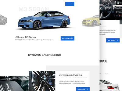 BMW M Power - Web Design #3 bmw car interface layout redesign ui ux web website