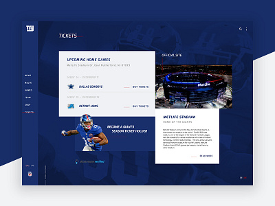 New York Giants - Web design #1