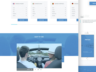 PRKN - Web Design #3 booking car design interface layout parking ui ux web website