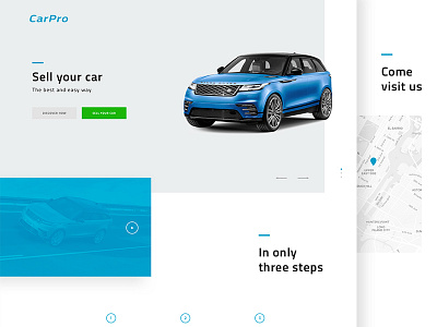 CarPro - Web Design #1 buy car design interface landing layout sell ui ux web website