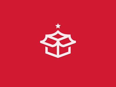 Chinese box branding graphic design icon logo minimal vector