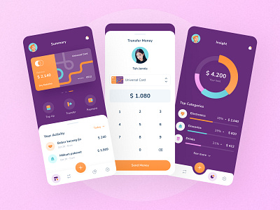 Wangsulan - Finance App UI Design app app design balance banking clean credit card dashboad design finance fintech icon illustration landing page mobile design modern payment transfer ui ux website