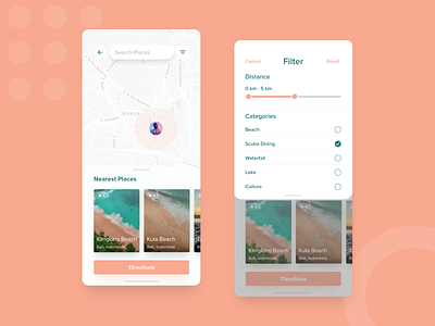 Travel App Exploration app beach clean cultures design dribbble flat icon lakes maps modern travel typography ui ux waterfalls