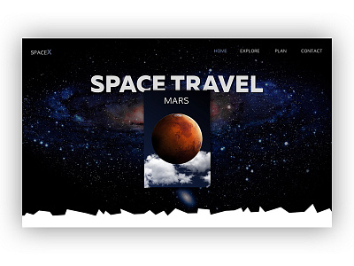 SpaceX - Space Travel design sketch space travel ui ux web webdesign