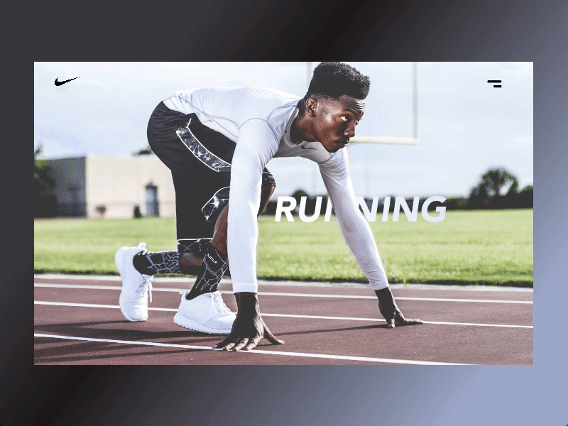 Nike Running - Website animation design fit landing page nike running studio ui ux web website