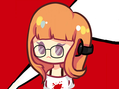 Futaba chibi gaming illustration persona5 red