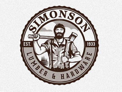 Simonson Lumber & Hardware axe gif hardware jack lumber retro simonson timber vintage wood