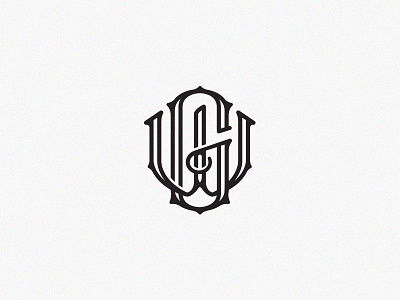 Grafted Monogram etching gw lettering letters logo monogram retro scratchboard type vintage