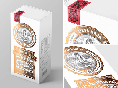 Mesa Baja Cacao - Concept agriculture cacao coffee copper foil emblem etching farm gold foil label luxury luxury label luxury packaging packaging retro scratchboard vintage