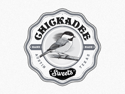 Chickadee Sweets bird brand cake chickadee confectionery pastry shop retro sweets vintage