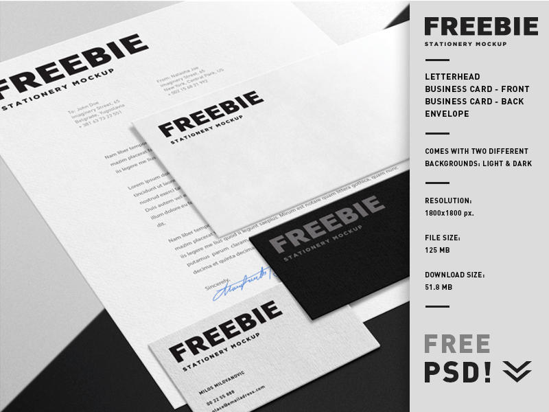 Free Stationery Mockup business card download envelope free freebie letterhead mock up mockup psd stationary stationery template