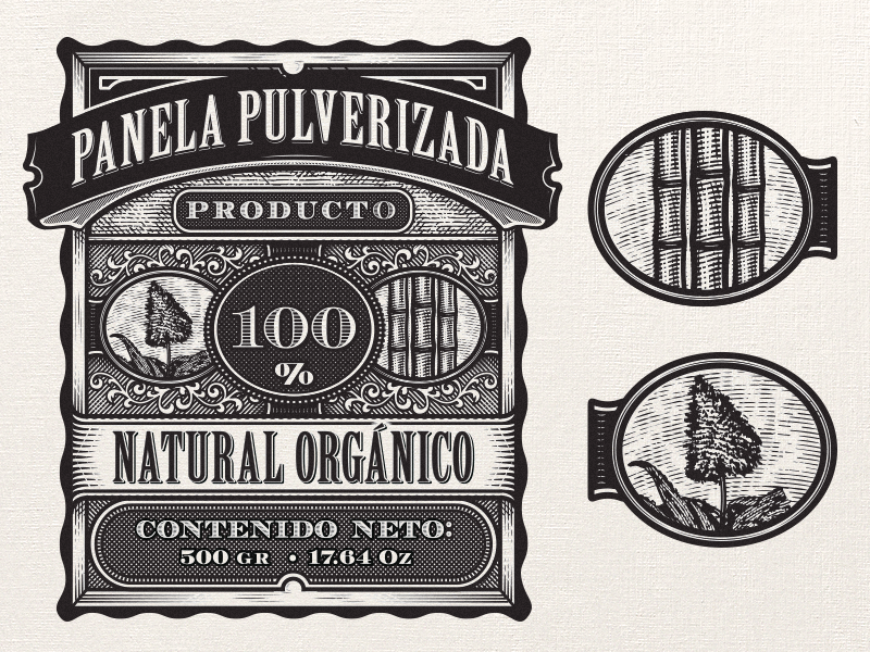 Mesa baja vintage packaging