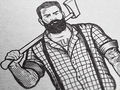 lumberjack drawing