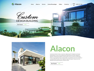 Alacon Modern Website Home Page Design Mockup