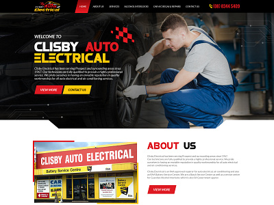 CLISBY AUTO ELECTRICAL Website Mockup Design-UX/UI