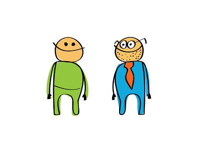 Voter and candidate, face to face. character illustration politicians politics