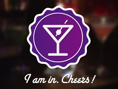Thanks Alessandro! badge cheers debut drink