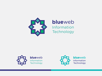 Blue web Logo brand branding design icon identity information logo technology ui ux web