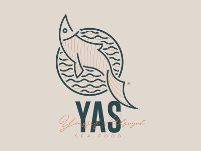 Yas branding design fish food graphic identity illustration logo