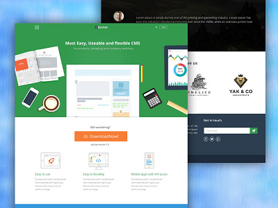 ebucket clean cms design interface mockup slider ui web webdesign