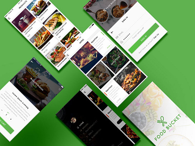 Foodbucket- Online Food App app food ios mobile phone recipe ui ux