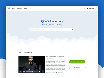 ADI University web design clean design flat interface training ui university ux web