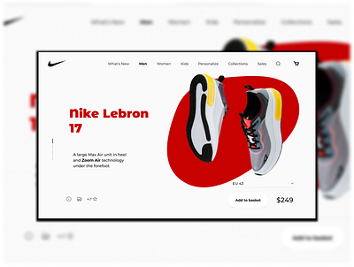 Landing Page NIKE 3d animation app behance branding dailyui design design inspiration dribbble graphic design illustration inspiration landing page logo motion graphics ui webdesign