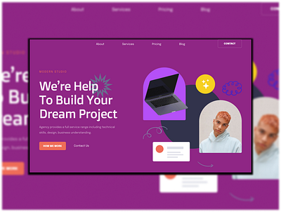 Landing Page Design 3d animation app behance branding dailyui design designer dribbble figma graphic design illustration landing page logo motion graphics ui ux