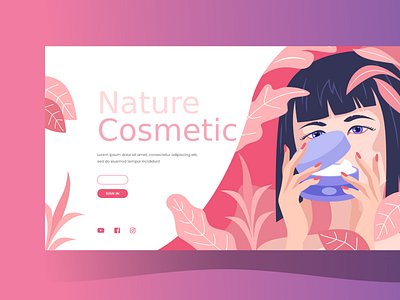 Cosmetics, Beauty Website design 3d animation app branding dailyui design graphic design illustration logo ui