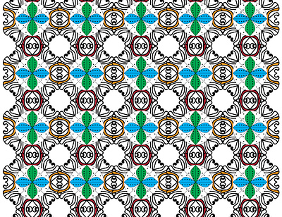 KDP Geometric Pattern Coloring Pattern decor