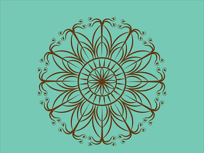 Vector mandala design for coloring page decorative